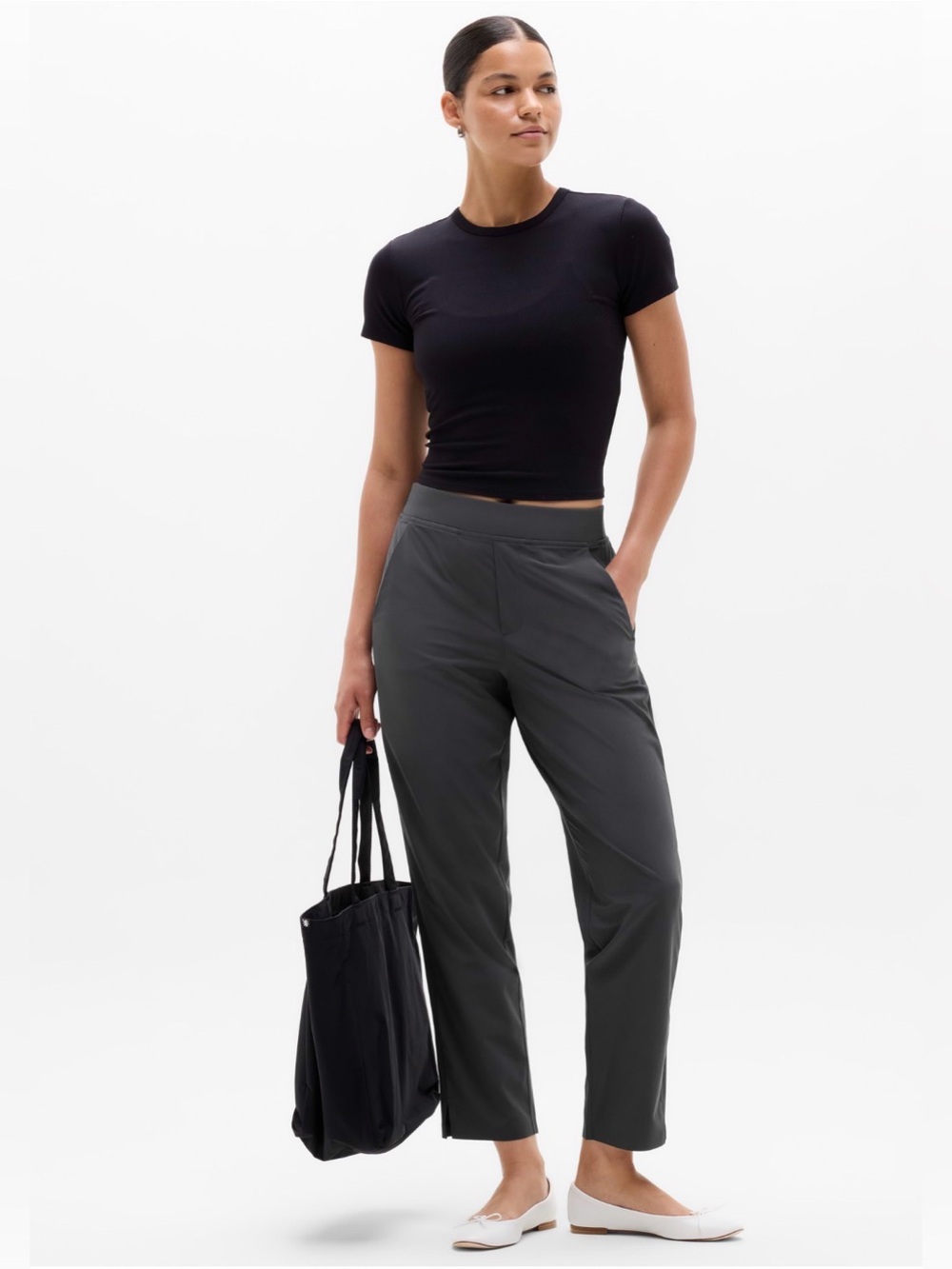 🆕NWT Athleta Brooklyn Ankle Pant size 0. Ash
